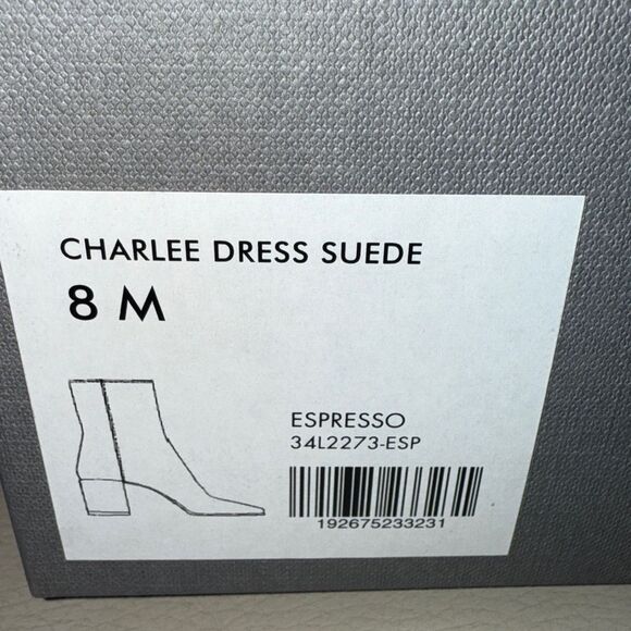 New With Tags Aquatalia Charlee Dress Weatherproof Suede Bootie Brown Espresso - Picture 3 of 8